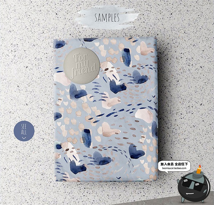 图片[4]-手工礼品包装盒礼物包装纸打包设计效果图展示样机PSD模板PS素材-设计猿