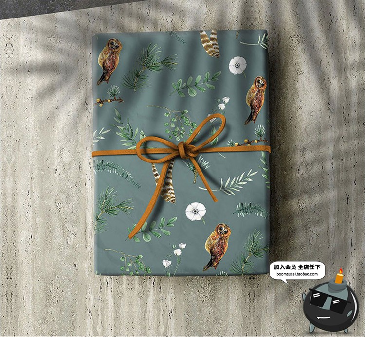 图片[5]-手工礼品包装盒礼物包装纸打包设计效果图展示样机PSD模板PS素材-设计猿