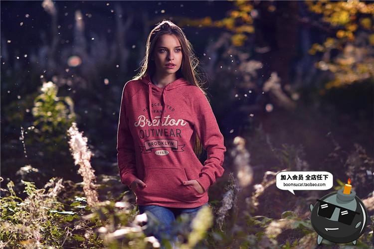 图片[4]-格连帽衫服装卫衣上衣VI文创贴图样机展示模型mockups模板PSD素材-设计猿