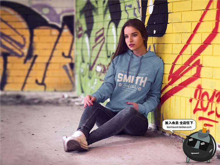 图片[5]-格连帽衫服装卫衣上衣VI文创贴图样机展示模型mockups模板PSD素材-设计猿