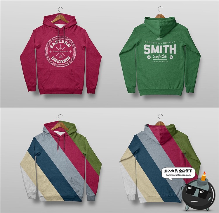 图片[11]-格连帽衫服装卫衣上衣VI文创贴图样机展示模型mockups模板PSD素材-设计猿