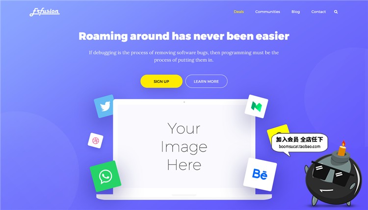 图片[19]-网页网站页面banner海报web首屏UI色调明亮几何简约PSD模板素材-设计猿