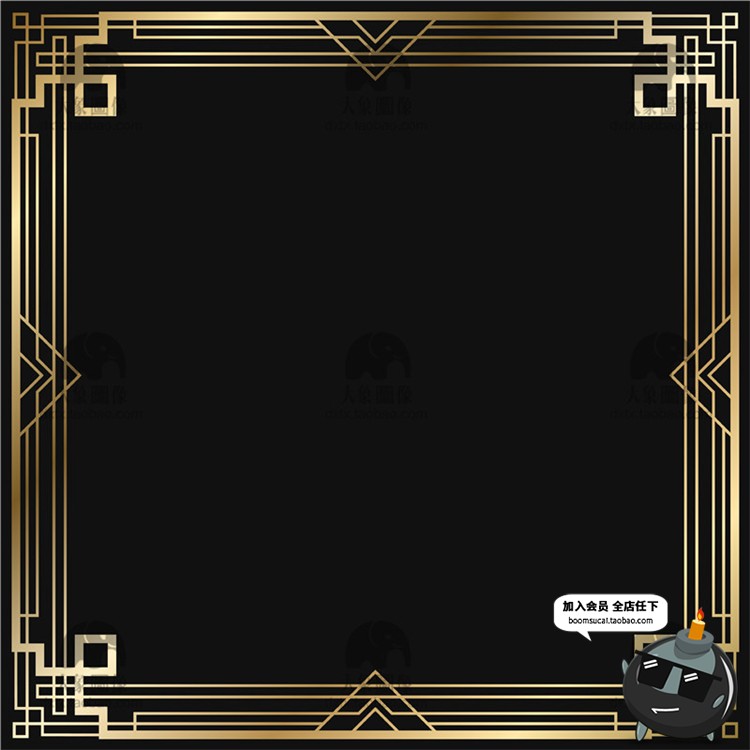 图片[21]-欧式贵族边框古典金色装饰线条线框画框PNG免抠AI矢量素材-设计猿