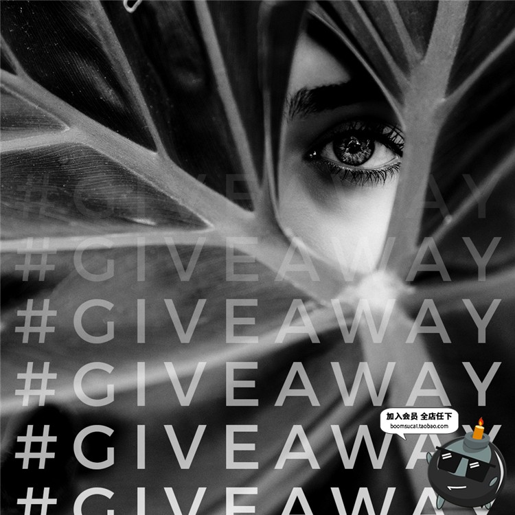 图片[5]-黑白色调个人海报广告宣传展示图文方形排版PSD模板PS设计素材-设计猿