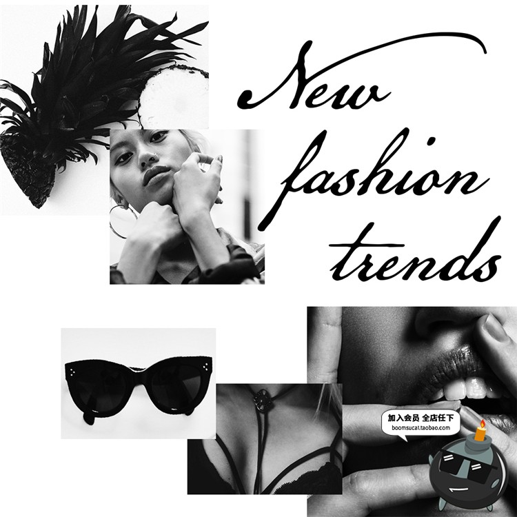 图片[11]-黑白色调个人海报广告宣传展示图文方形排版PSD模板PS设计素材-设计猿