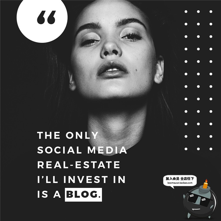 图片[24]-黑白色调个人海报广告宣传展示图文方形排版PSD模板PS设计素材-设计猿