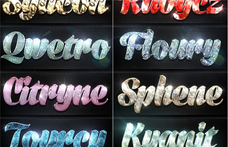 图片[6]-宝石钻石水晶闪耀效果质感艺术特效字体PS样式叠加设计ASL素材-设计猿