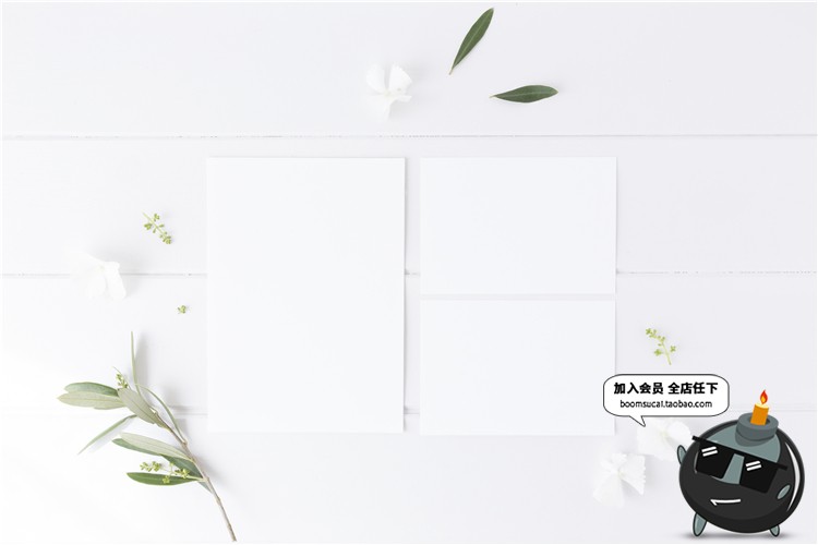 图片[8]-清新花店温馨便签画框VI智能贴图样机展示psd效果图标志模板素材-设计猿