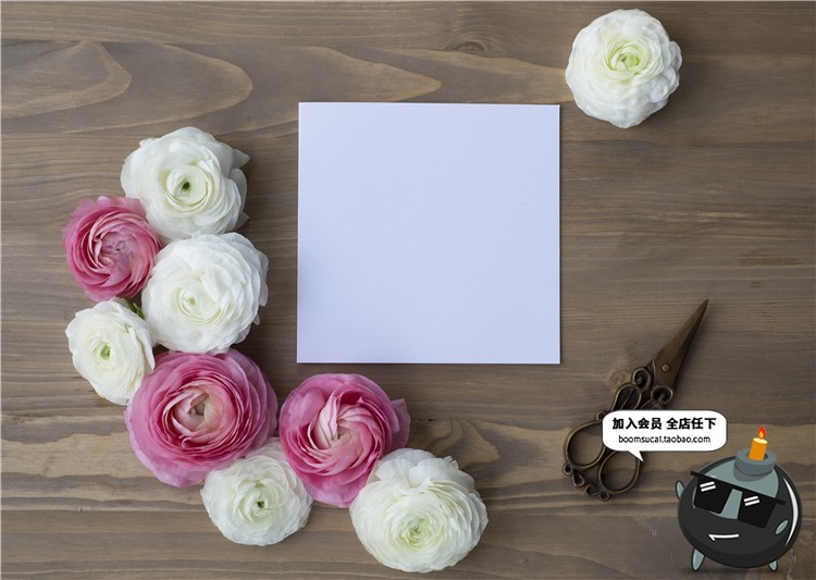 图片[10]-清新花店温馨便签画框VI智能贴图样机展示psd效果图标志模板素材-设计猿