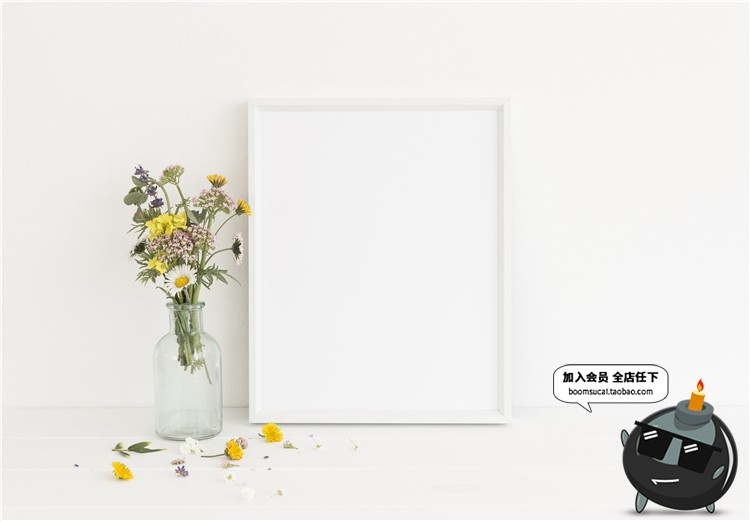 图片[12]-清新花店温馨便签画框VI智能贴图样机展示psd效果图标志模板素材-设计猿