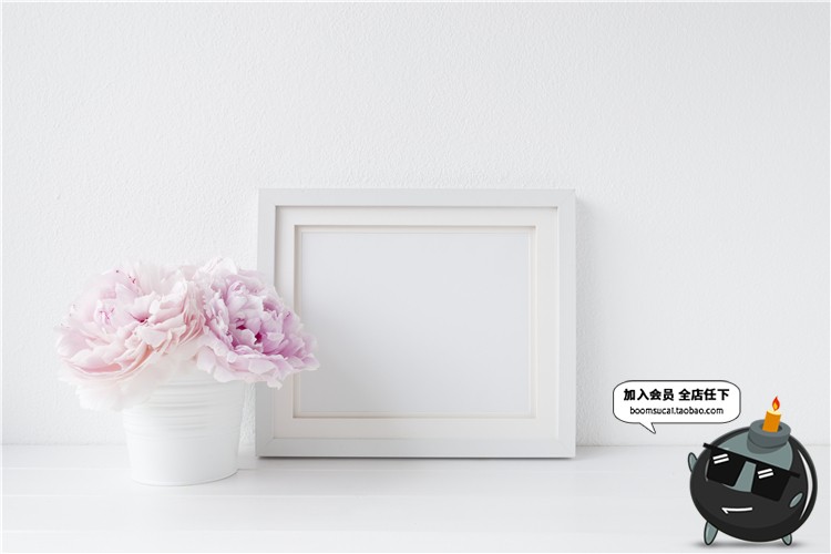 图片[13]-清新花店温馨便签画框VI智能贴图样机展示psd效果图标志模板素材-设计猿