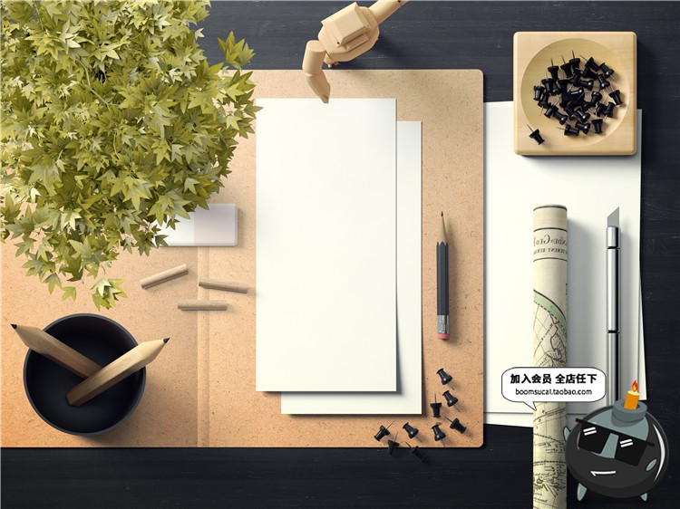 图片[20]-清新花店温馨便签画框VI智能贴图样机展示psd效果图标志模板素材-设计猿