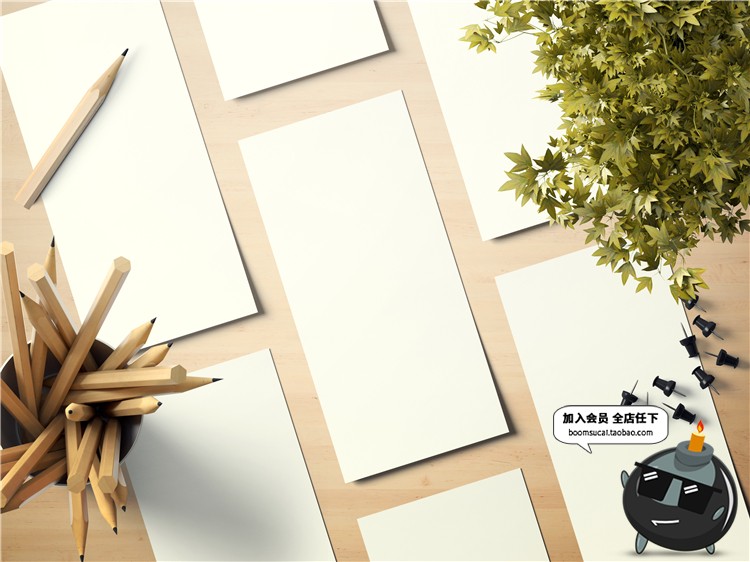 图片[21]-清新花店温馨便签画框VI智能贴图样机展示psd效果图标志模板素材-设计猿