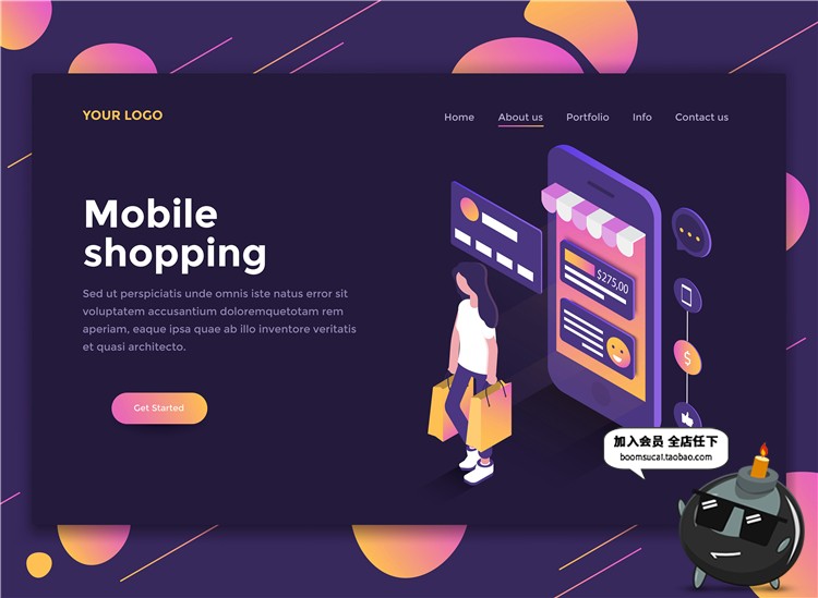 图片[2]-2.5D扁平化商务办公UI网页页面排版插画设计AI矢量PSD分层素材-设计猿