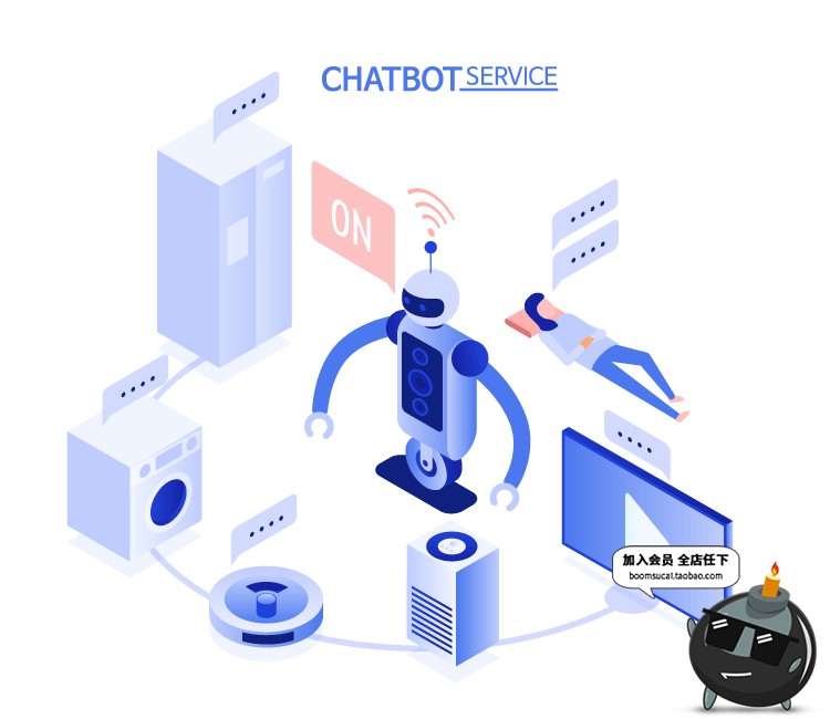 图片[10]-2.5D扁平矢量科技AI人工智能大数据物联网机器人插画AI矢量素材-设计猿