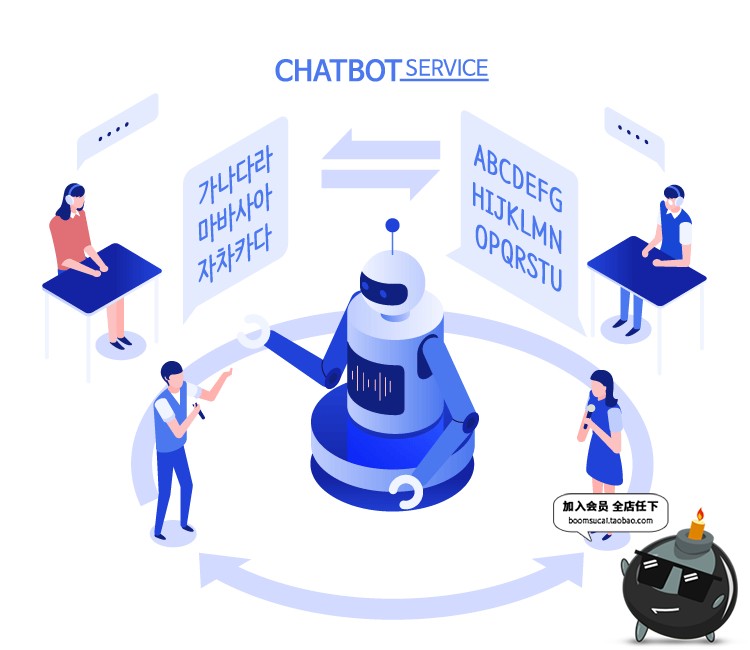 图片[20]-2.5D扁平矢量科技AI人工智能大数据物联网机器人插画AI矢量素材-设计猿