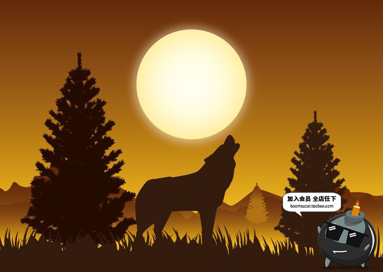 图片[29]-扁平化简约唯美游戏场景文章配图山脉自然风景AI矢量插画PSD素材-设计猿