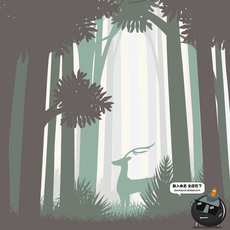 图片[34]-扁平化简约唯美游戏场景文章配图山脉自然风景AI矢量插画PSD素材-设计猿