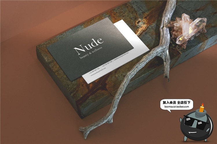 图片[4]-优雅品牌小样套装烫金办公文具桌面摆件元素文创样机PSD模板素材-设计猿