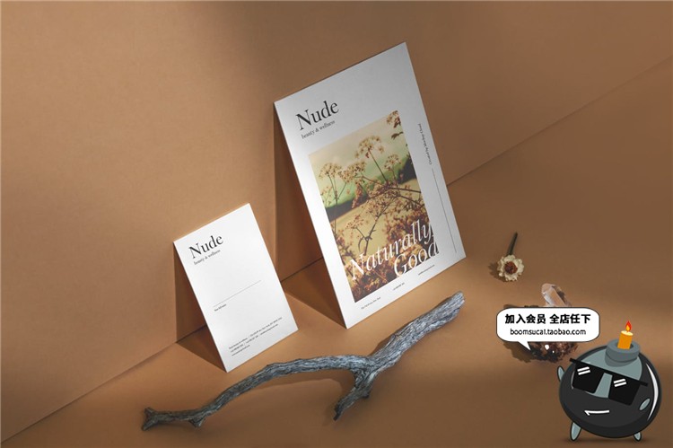 图片[10]-优雅品牌小样套装烫金办公文具桌面摆件元素文创样机PSD模板素材-设计猿