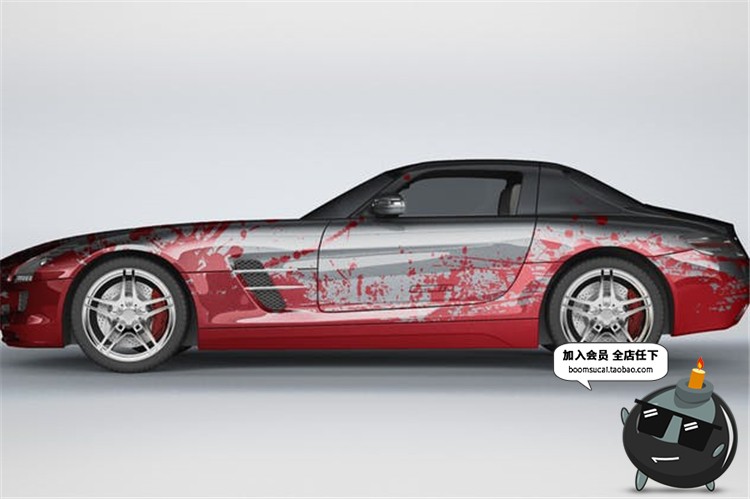 图片[6]-轿车跑车机动车侧面模型贴图喷漆效果展示样机PSD模板设计PS素材-设计猿