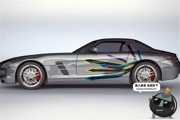 图片[10]-轿车跑车机动车侧面模型贴图喷漆效果展示样机PSD模板设计PS素材-设计猿