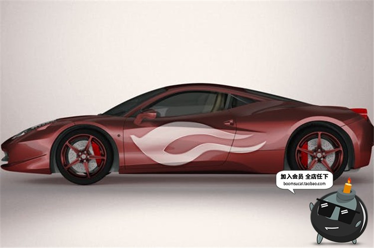 图片[11]-轿车跑车机动车侧面模型贴图喷漆效果展示样机PSD模板设计PS素材-设计猿