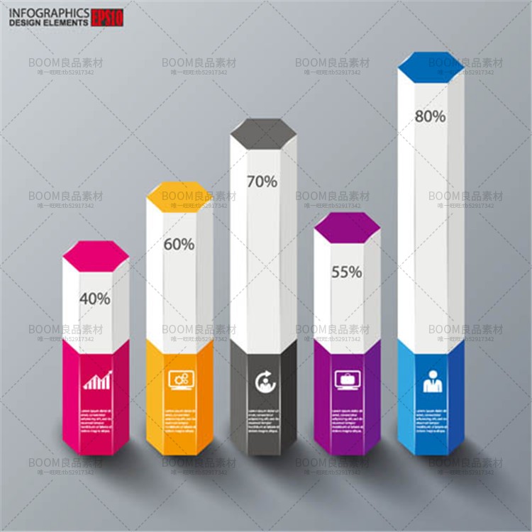 图片[1]-几何饼状扇形数据信息圆形圆柱分析统计图元素图表装饰AI矢量素材-设计猿