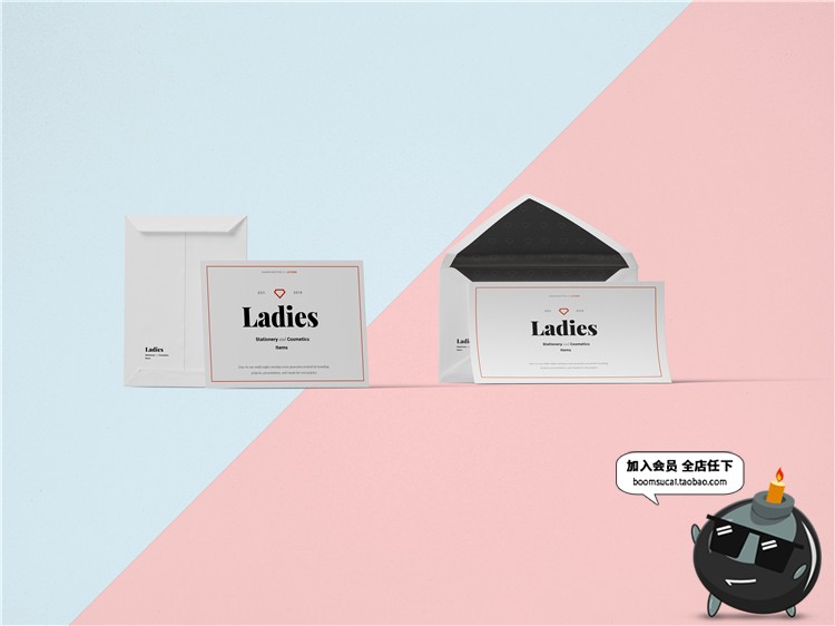 图片[5]-信封邀请函效果图品牌VI信笺卡片请柬展示PS智能贴图PSD样机素材-设计猿