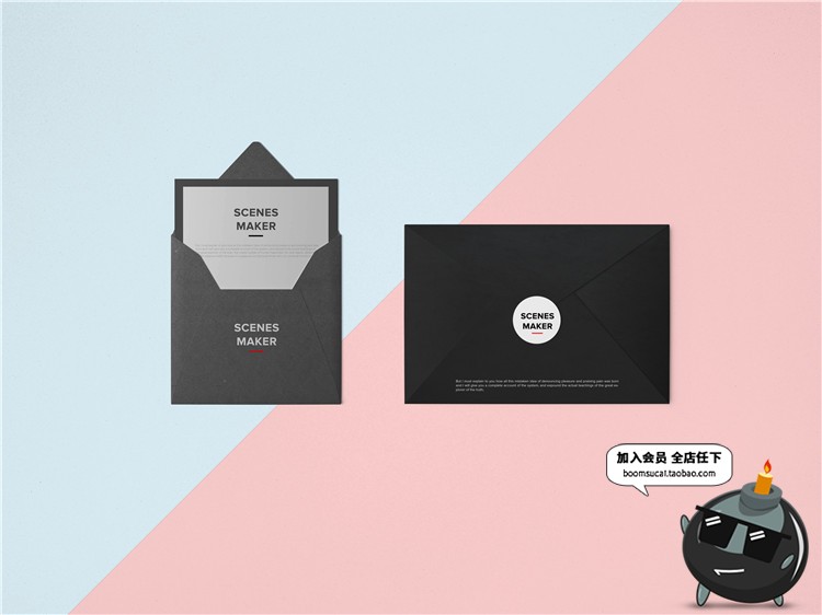 图片[6]-信封邀请函效果图品牌VI信笺卡片请柬展示PS智能贴图PSD样机素材-设计猿