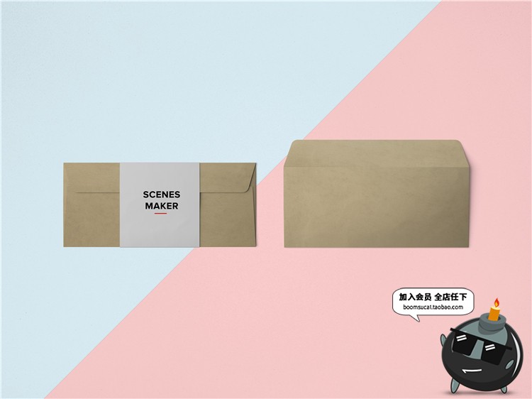 图片[8]-信封邀请函效果图品牌VI信笺卡片请柬展示PS智能贴图PSD样机素材-设计猿