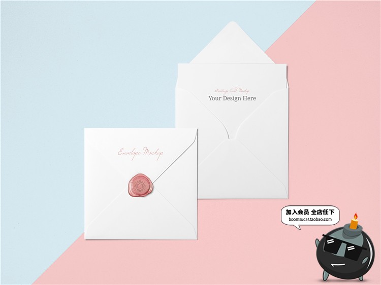 图片[11]-信封邀请函效果图品牌VI信笺卡片请柬展示PS智能贴图PSD样机素材-设计猿