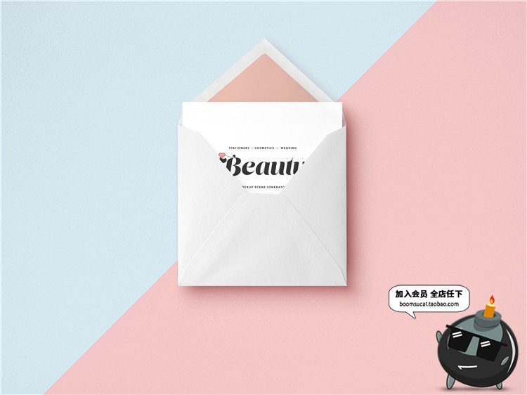 图片[13]-信封邀请函效果图品牌VI信笺卡片请柬展示PS智能贴图PSD样机素材-设计猿