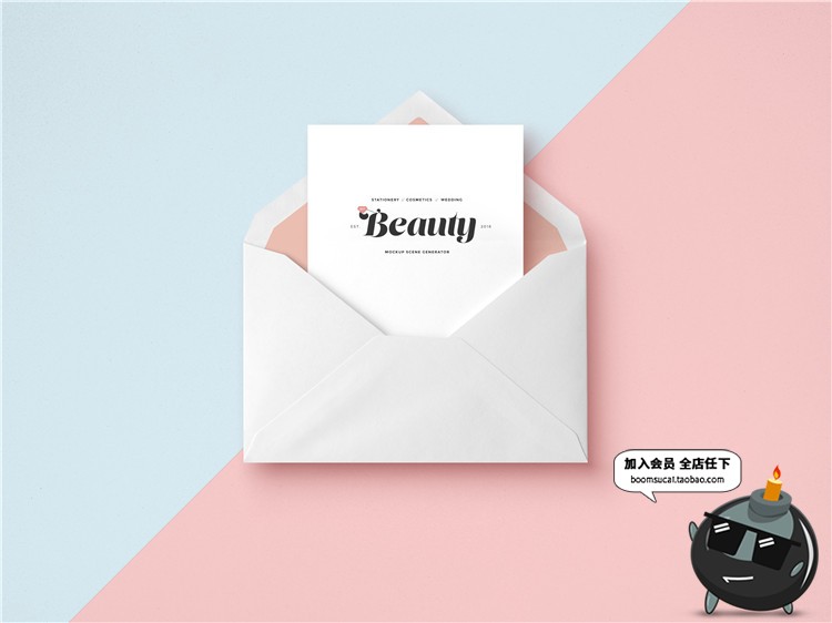 图片[16]-信封邀请函效果图品牌VI信笺卡片请柬展示PS智能贴图PSD样机素材-设计猿