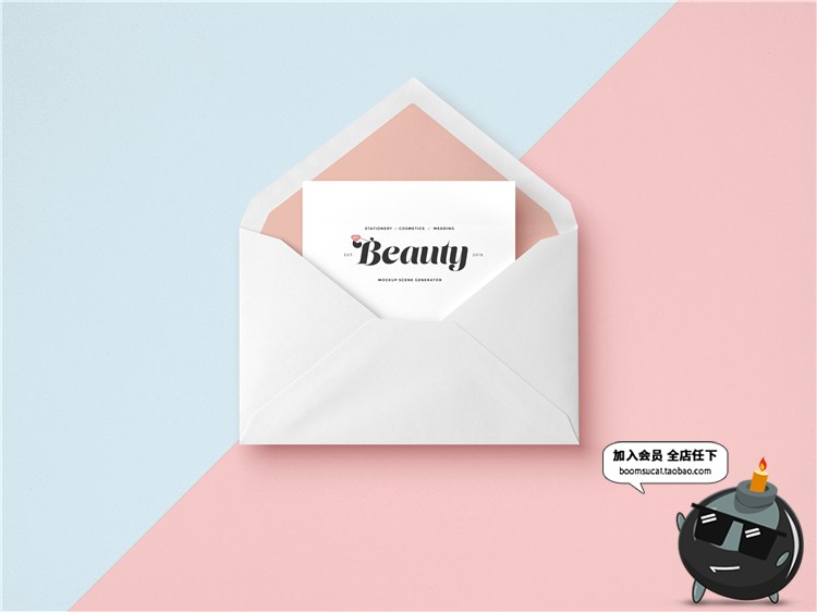 图片[17]-信封邀请函效果图品牌VI信笺卡片请柬展示PS智能贴图PSD样机素材-设计猿