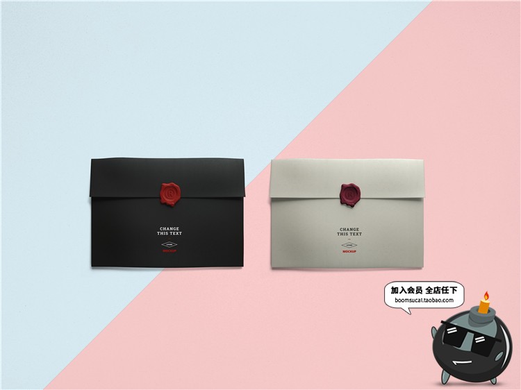 图片[19]-信封邀请函效果图品牌VI信笺卡片请柬展示PS智能贴图PSD样机素材-设计猿