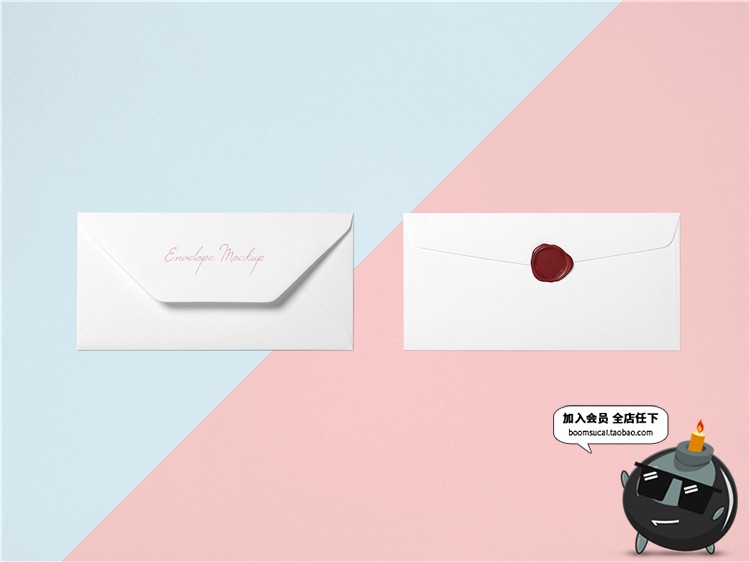 图片[20]-信封邀请函效果图品牌VI信笺卡片请柬展示PS智能贴图PSD样机素材-设计猿