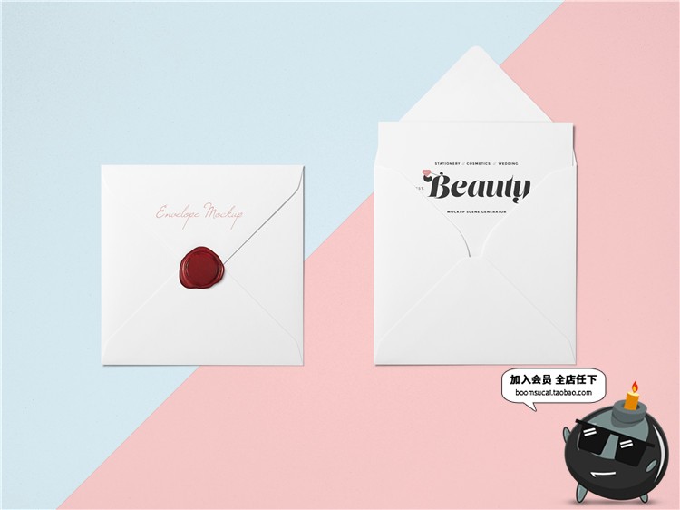 图片[21]-信封邀请函效果图品牌VI信笺卡片请柬展示PS智能贴图PSD样机素材-设计猿