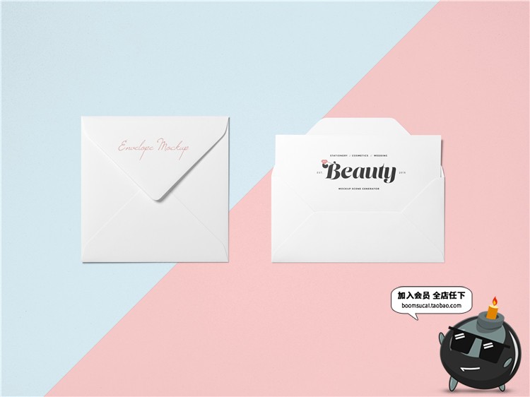 图片[24]-信封邀请函效果图品牌VI信笺卡片请柬展示PS智能贴图PSD样机素材-设计猿