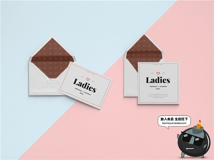 图片[28]-信封邀请函效果图品牌VI信笺卡片请柬展示PS智能贴图PSD样机素材-设计猿