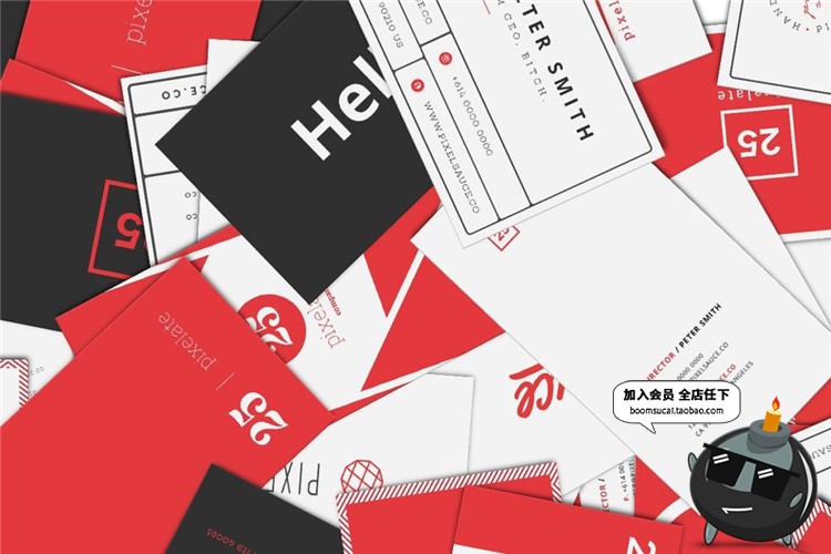 图片[2]-时尚简约国外商务企业个人卡片联系介绍名片设计PSD模板素材-设计猿