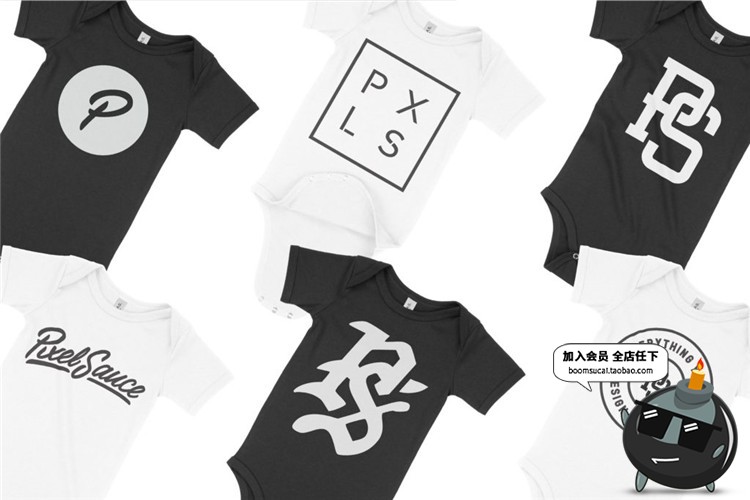 图片[3]-婴儿连体衣爬行服幼儿衣服PSD智能贴图效果成品文创样机模板素材-设计猿