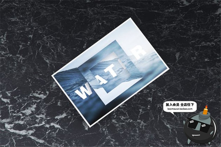 图片[1]-明信片邀请函卡片请柬智能贴图ps效果展示文创样机PSD模板PS素材-设计猿