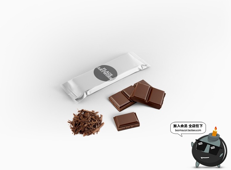 图片[6]-巧克力糖果棒长条包装效果展示智能贴图文创样机素材PSD分层模板-设计猿