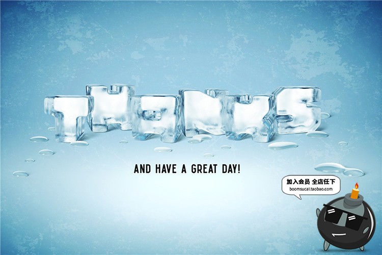 图片[2]-炫酷3D立体冰块特效效果英文字母设计海报元素PSD分层模板PS素材-设计猿