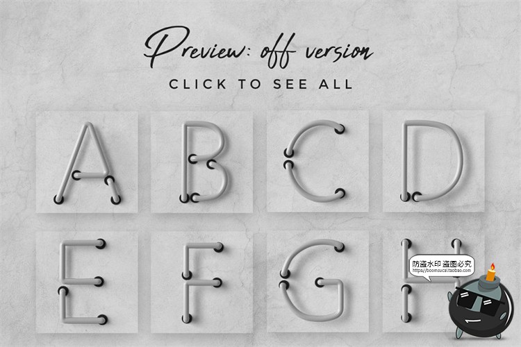 图片[9]-霓虹灯专题字母效果灯管铁架招牌后期PNG装饰元素PSD模板PS素材-设计猿