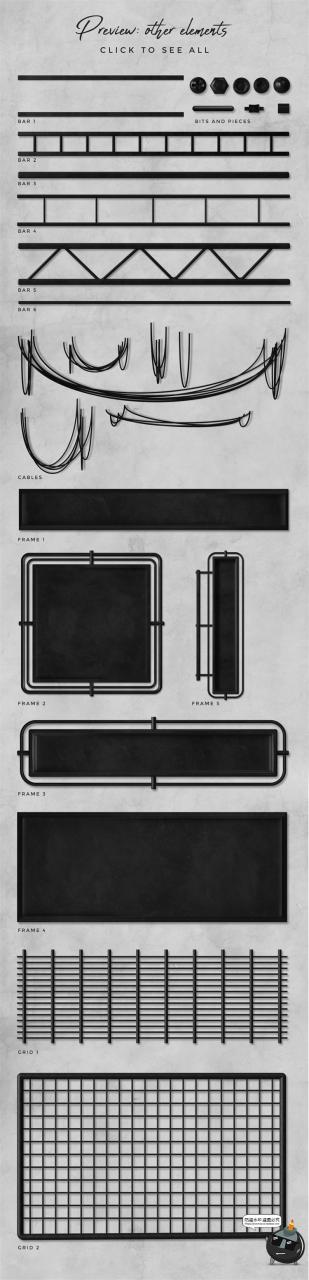 图片[11]-霓虹灯专题字母效果灯管铁架招牌后期PNG装饰元素PSD模板PS素材-设计猿