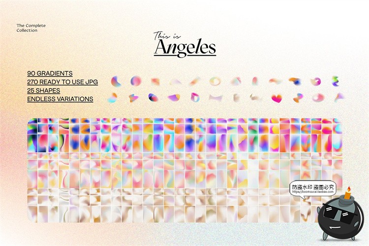 图片[4]-渐变专题低饱和度颗粒感噪点纹理抽象形状装饰AI矢量PSD模板素材-设计猿