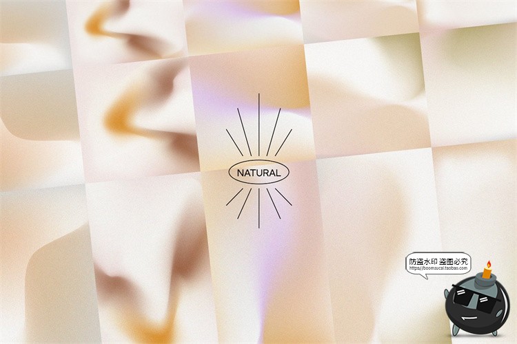 图片[8]-渐变专题低饱和度颗粒感噪点纹理抽象形状装饰AI矢量PSD模板素材-设计猿