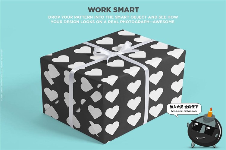 图片[4]-礼品盒包装盒礼物盒外观效果文创VI样机图展示PSD模板PS设计素材-设计猿
